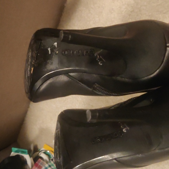 New. Women's Calvin Klein Glydia Cow-Silk Knee High Black Leather Boots sz 7.5 - Picture 5 of 16